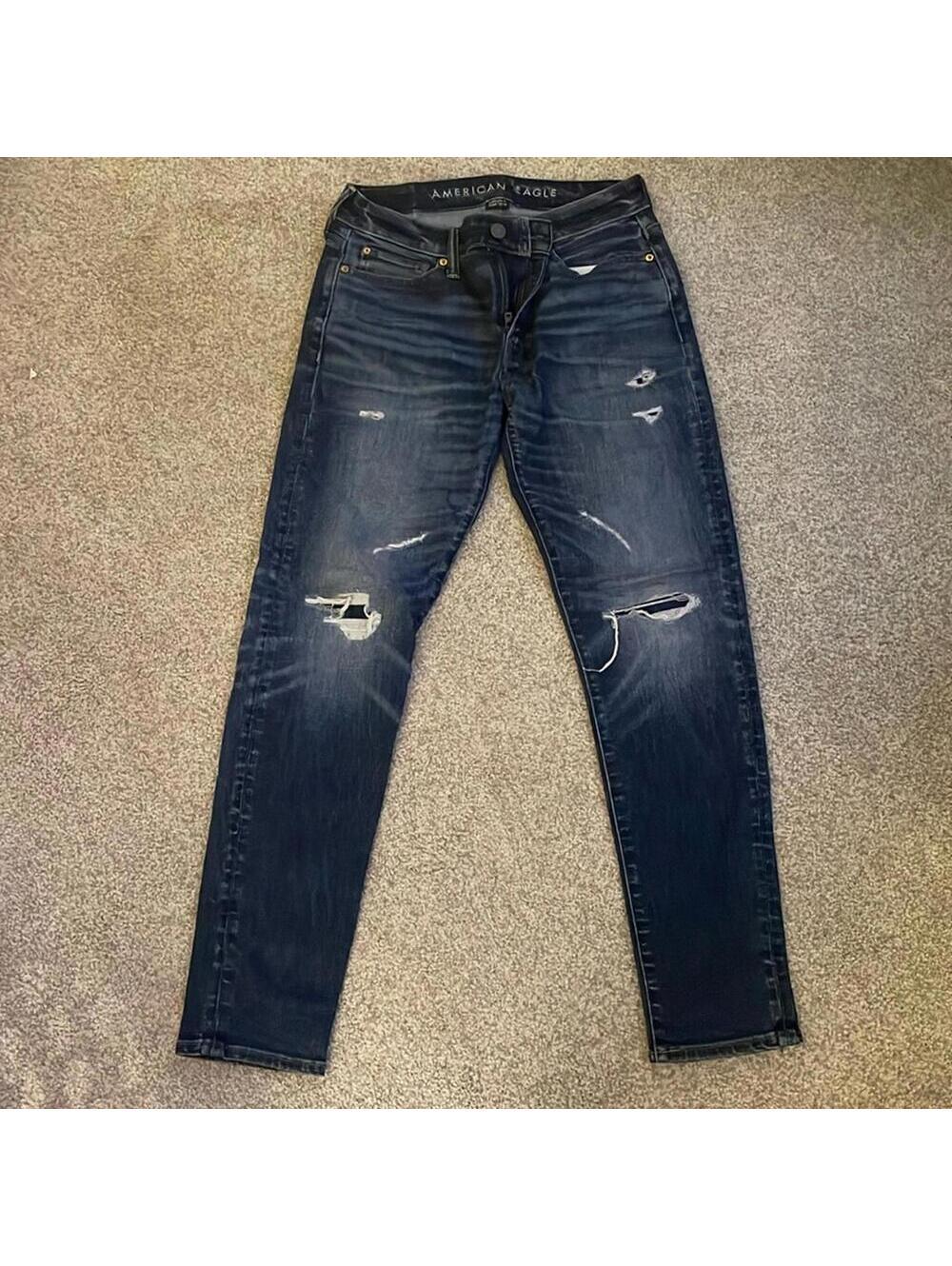 American Eagle Men's Skinny Jeans Size 30x32 Dark Wash
